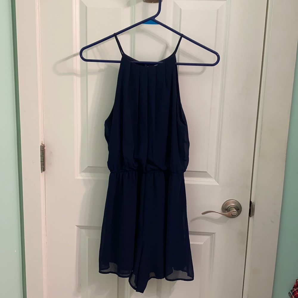 Navy Lush romper size small